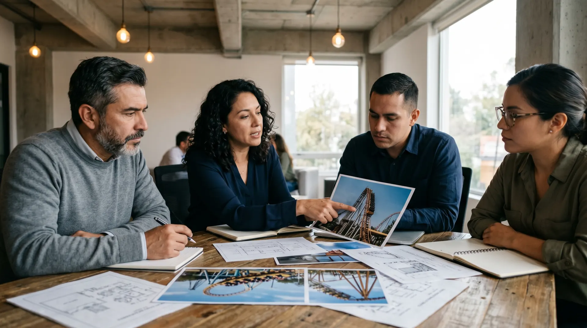 Reunión de análisis causa-raíz tras un incidente en parque